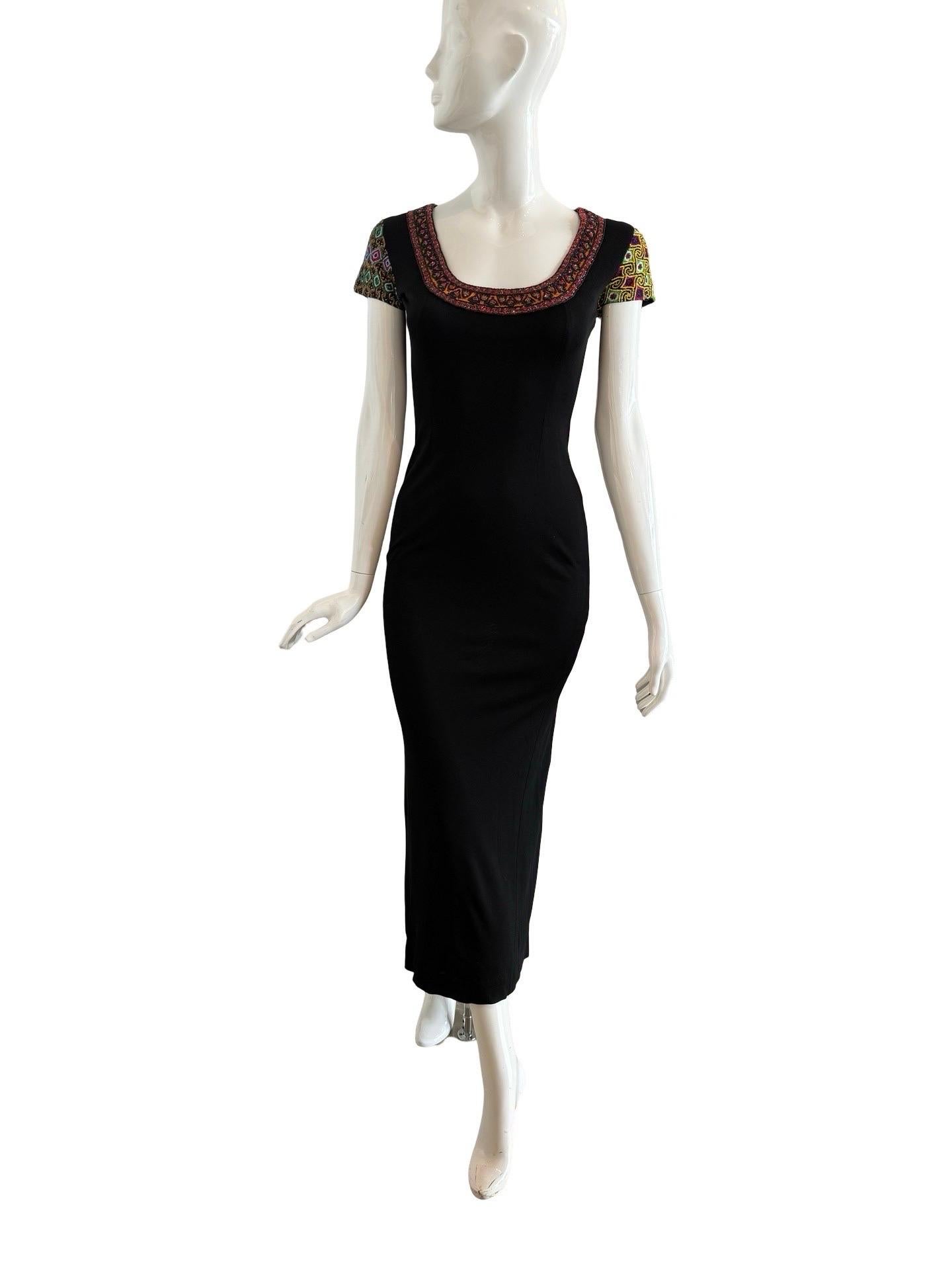 1993 Todd Oldham Runway Beaded Gown For Sale 4