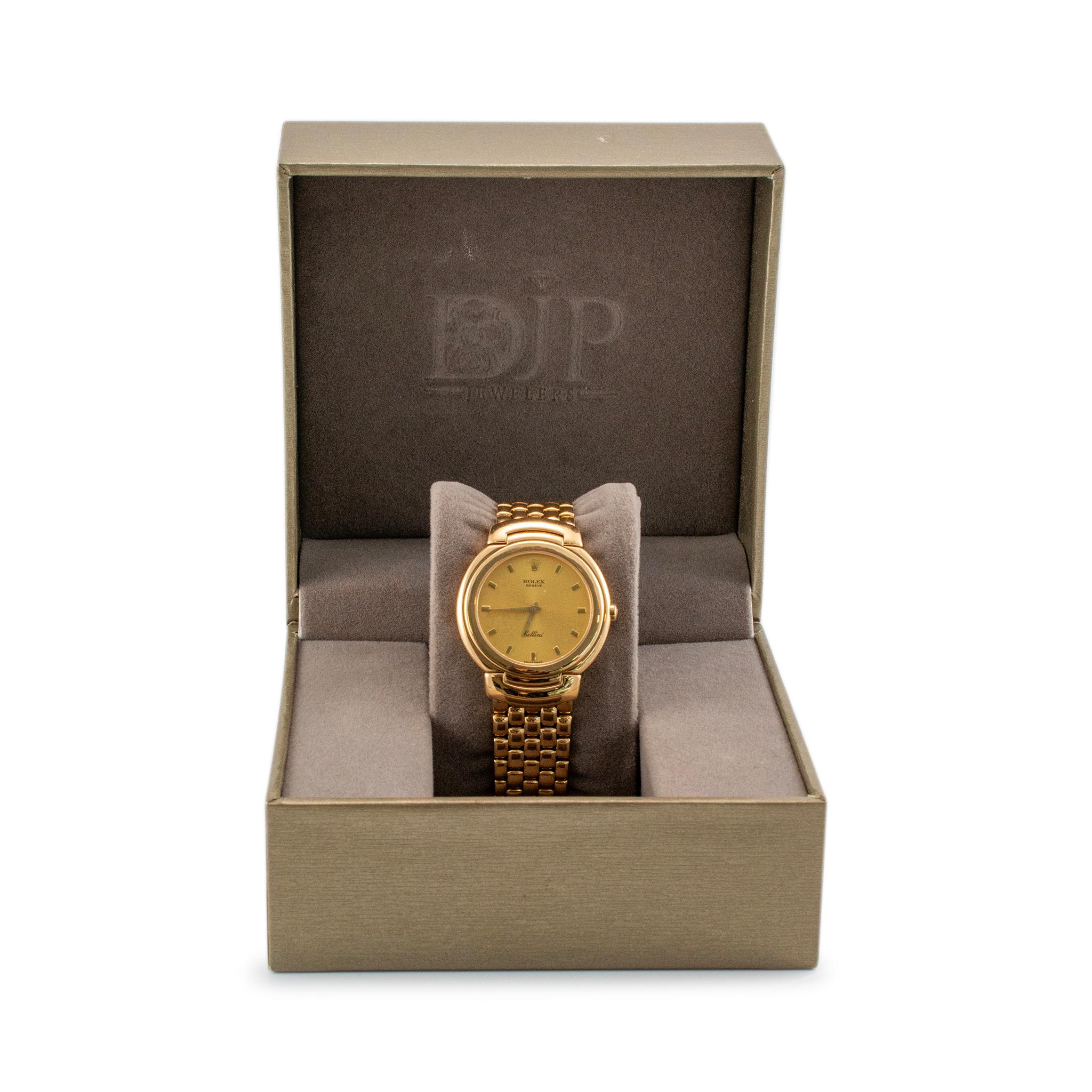 1993 Vintage Rolex Cellini 33MM 6622 Jubiläums Zifferblatt 18K Gelbgold Uhr 6