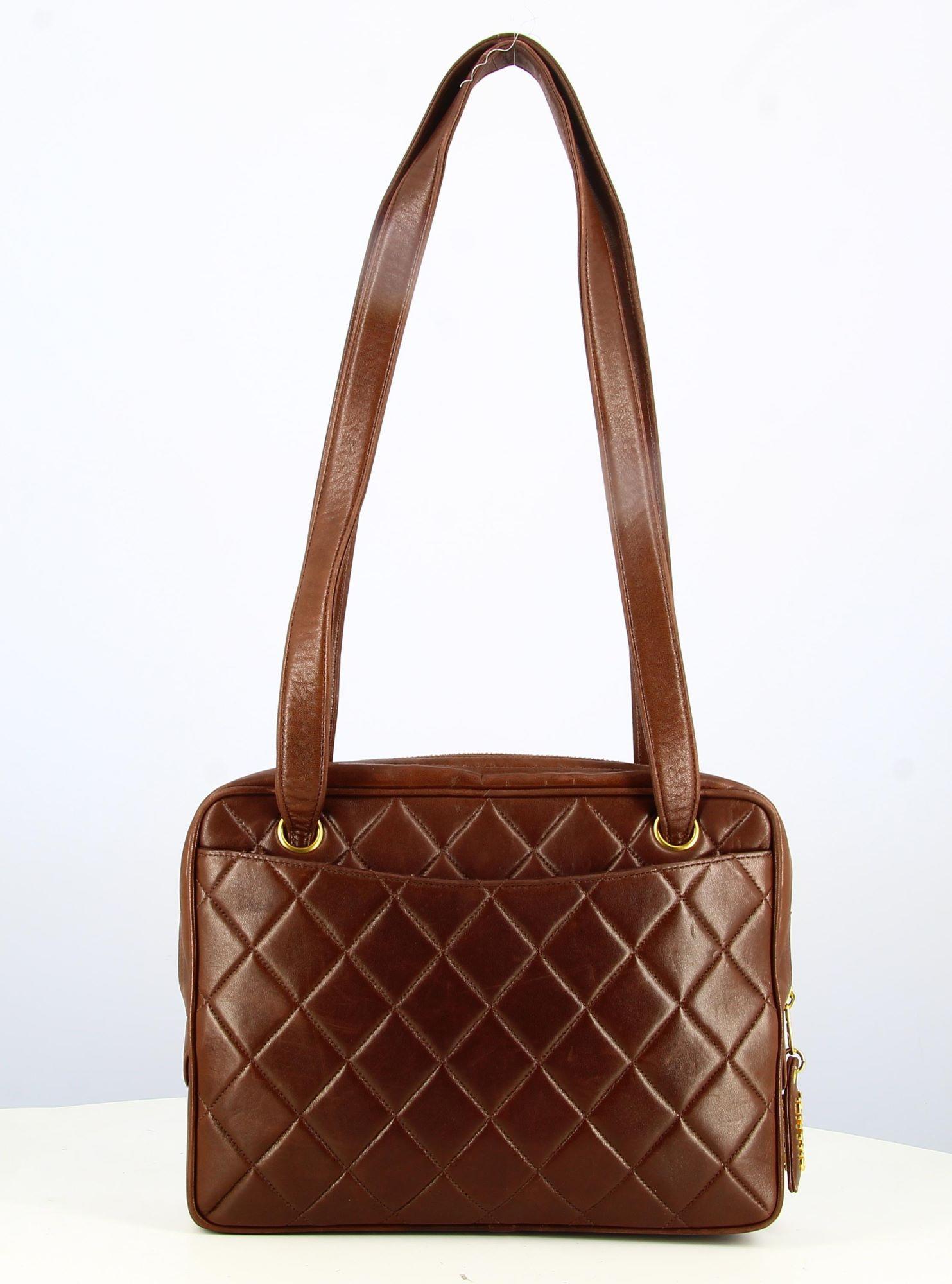 Women's or Men's 1994-1995 Chanel Matelassé Burgundy Leather Bag  For Sale