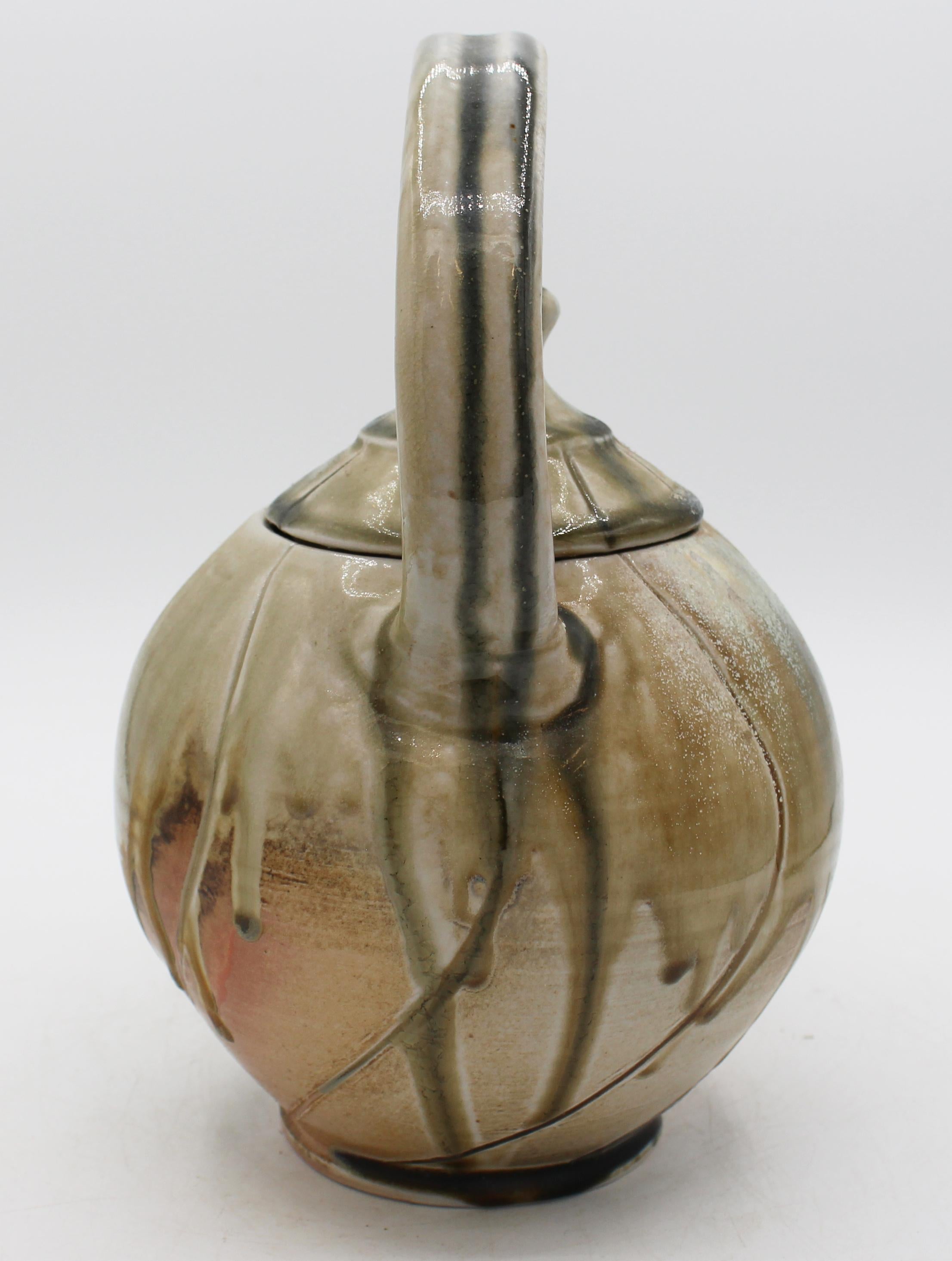 Smaltato 1994 Ben Owen III Teiera in ceramica a traduzione giapponese Seagrove, Nc in vendita