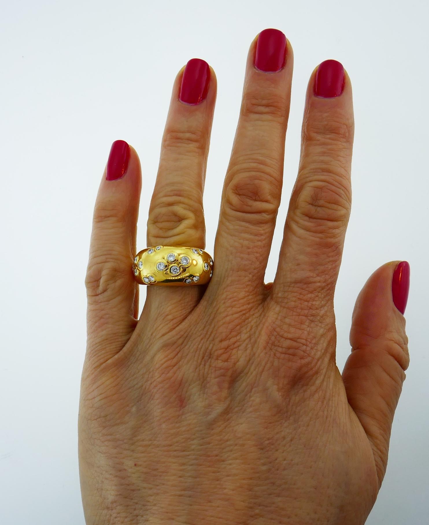1994 Cartier Diamond Gold Band Ring 3