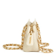 1994 Chanel Beige Quilted Caviar Leather Vintage Mini Timeless Shoulder Bag
