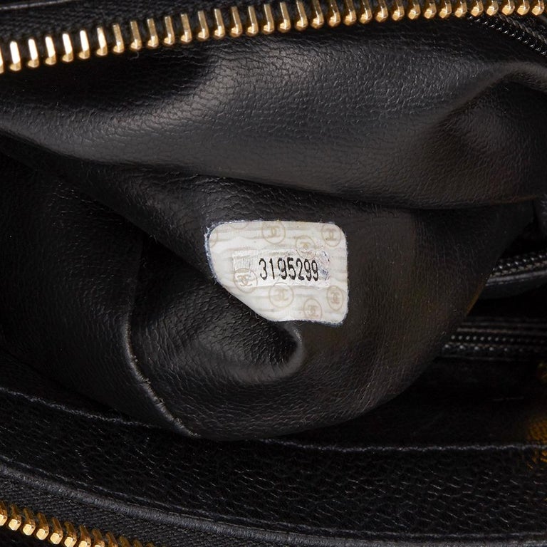1994 Chanel Black Caviar Leather Vintage Classic Shoulder Bag at 1stDibs