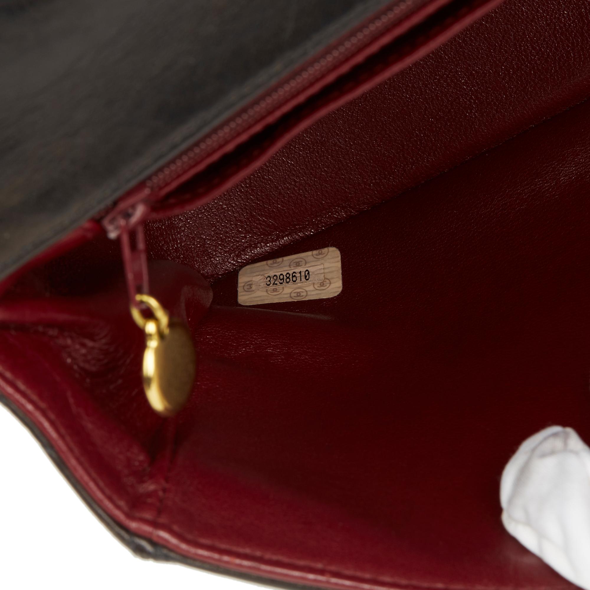 1994 Chanel Black  Lambskin Vintage Medium Classic Kelly Flap Bag Mini Charm Set 2
