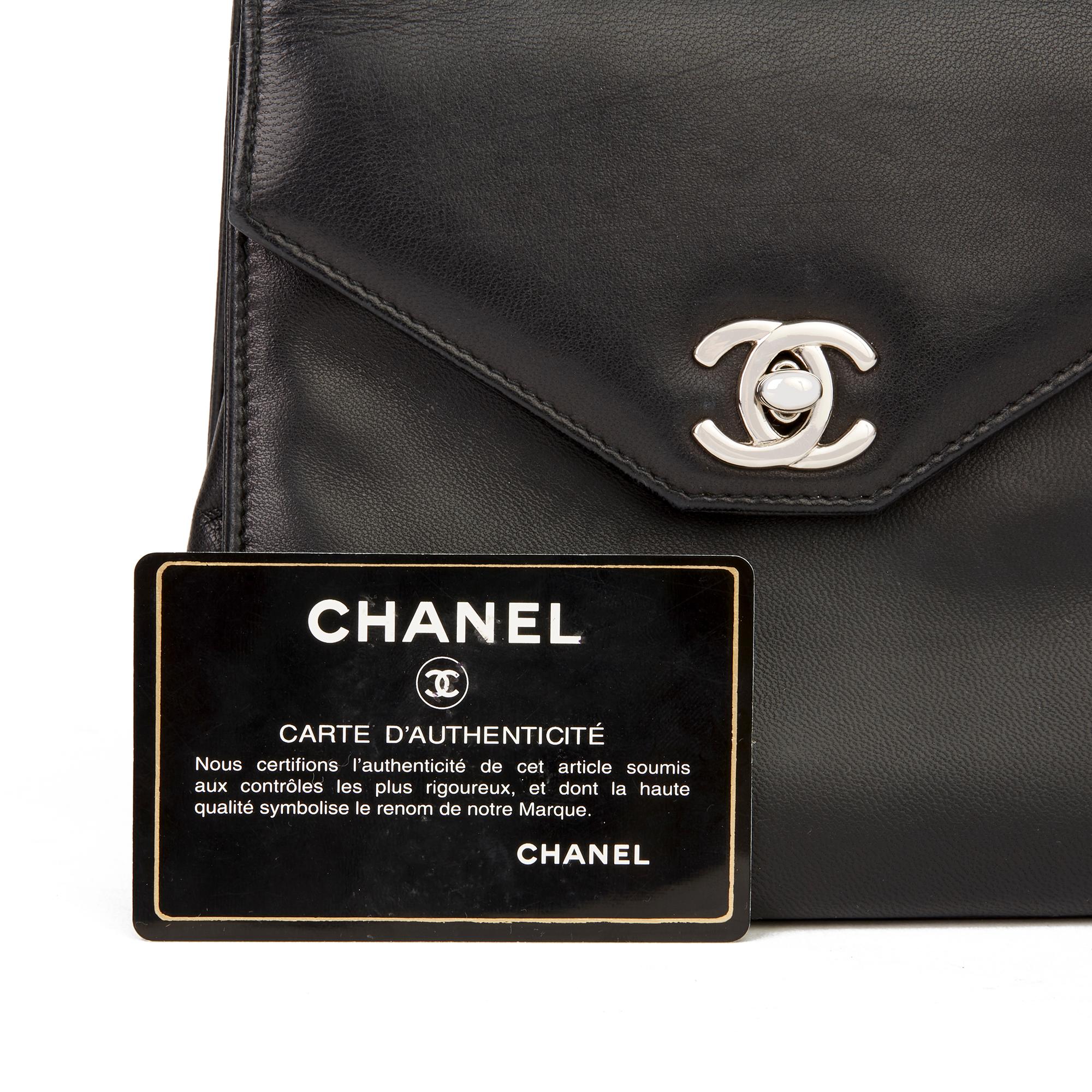 1994 Chanel Black Lambskin Vintage Mini Classic Kelly 7