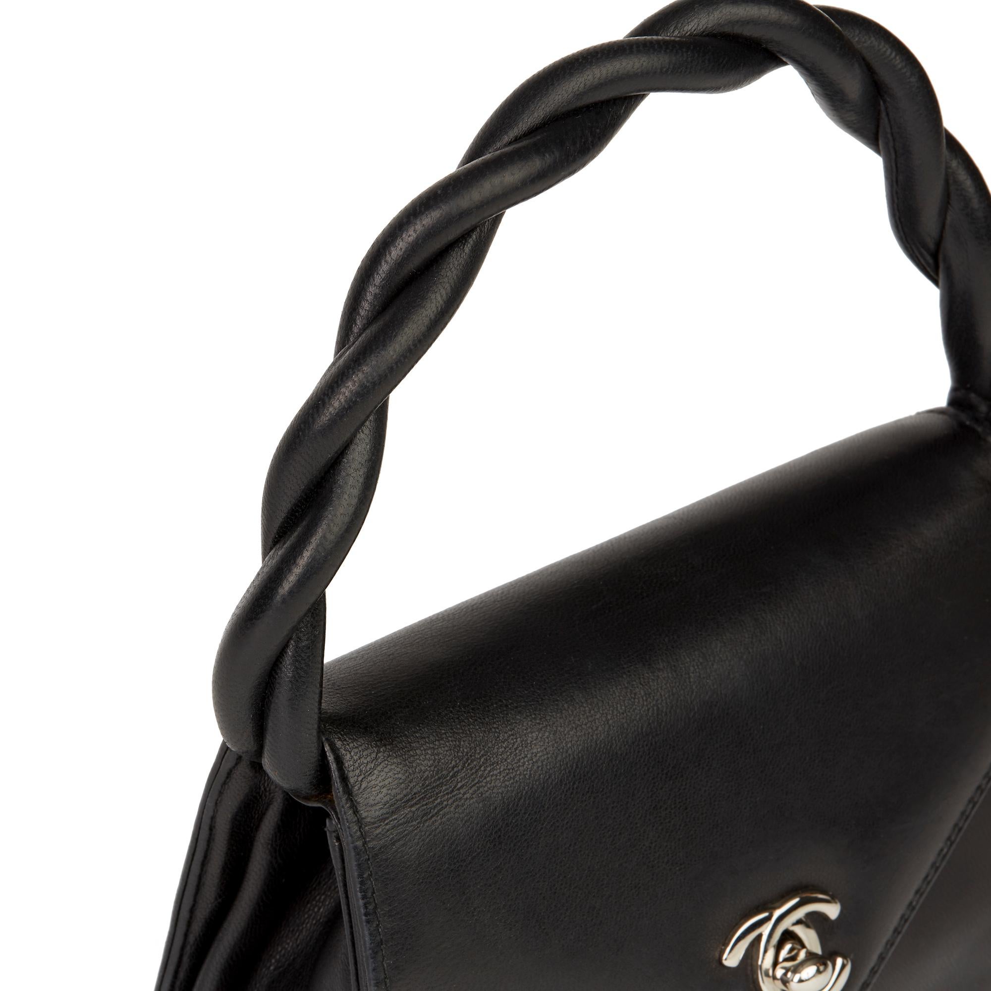 1994 Chanel Black Lambskin Vintage Mini Classic Kelly 3