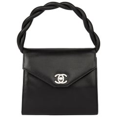 1994 Chanel Black Lambskin Retro Mini Classic Kelly