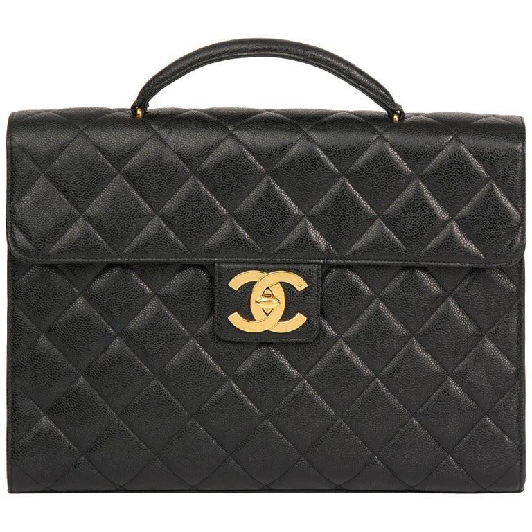 chanel quilted briefcase