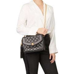 1994 Chanel Black Quilted Lambskin Vintage Classic Camera Bag