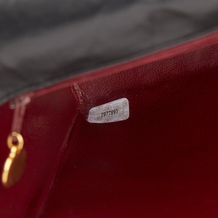 1994 Chanel Handbag, Midnight Blue Lambskin Leather CC