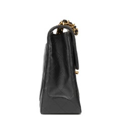 1994 Chanel Black Quilted Lambskin Vintage Maxi Jumbo XL Flap Bag