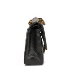 1994 Chanel Black Quilted Lambskin Vintage Medium Classic Double Flap Bag