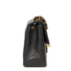 1994 Chanel Black Quilted Lambskin Vintage Mini Flap Bag