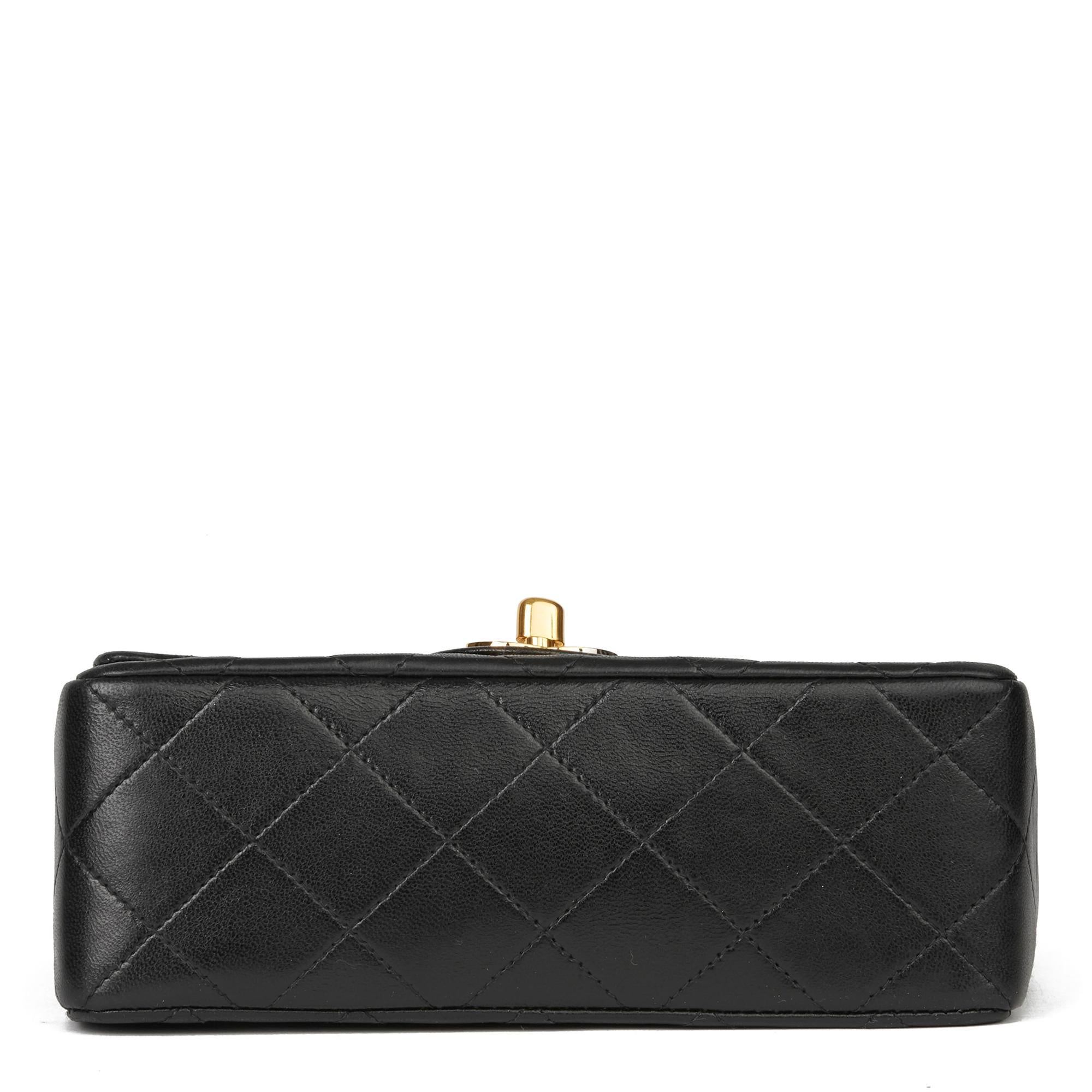 Women's 1994 Chanel Black Quilted Lambskin Vintage Mini Flap Bag