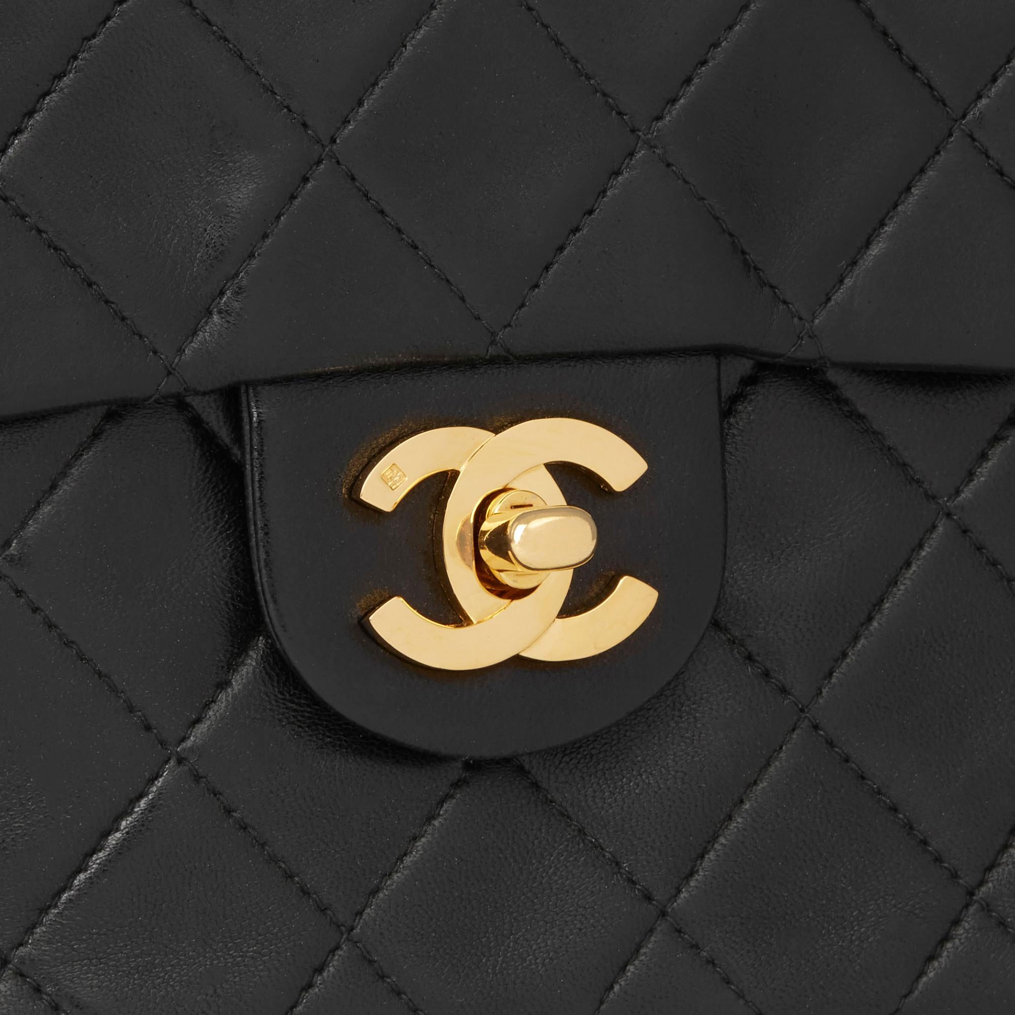 1994 Chanel Black Quilted Lambskin Vintage Mini Flap Bag 1