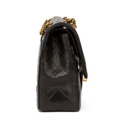 1994 Chanel Black Quilted Lambskin Vintage Small Classic Double Flap Bag