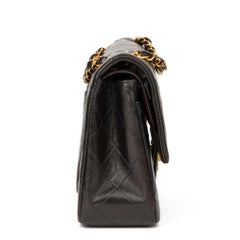 1994 Chanel Black Quilted Lambskin Vintage Small Classic Double Flap Bag