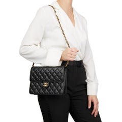 1994 Chanel Black Quilted Lambskin Vintage Small Classic Single Flap Bag