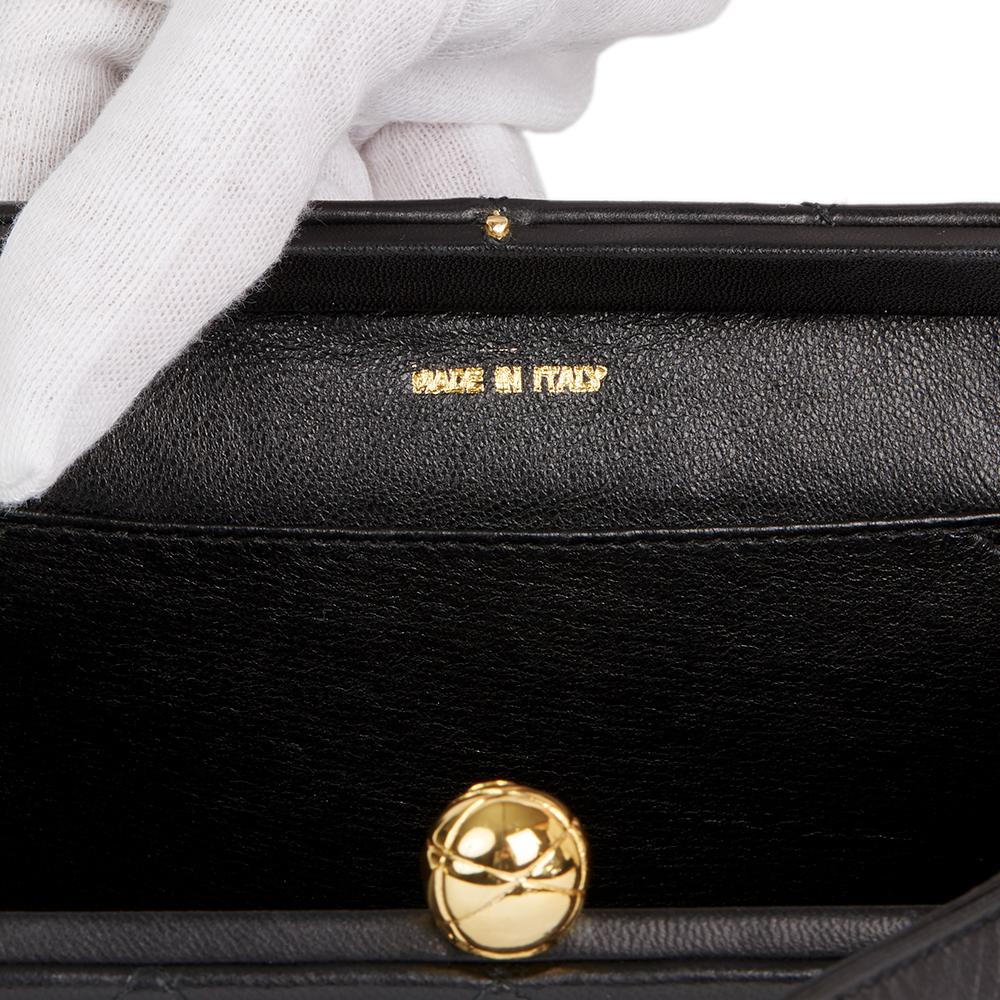 1994 Chanel Black Quilted Lambskin Vintage Timeless Frame Bag 4