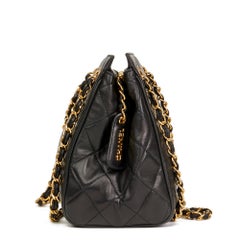 1994 Chanel Black Quilted Lambskin Vintage Timeless Shoulder Bag