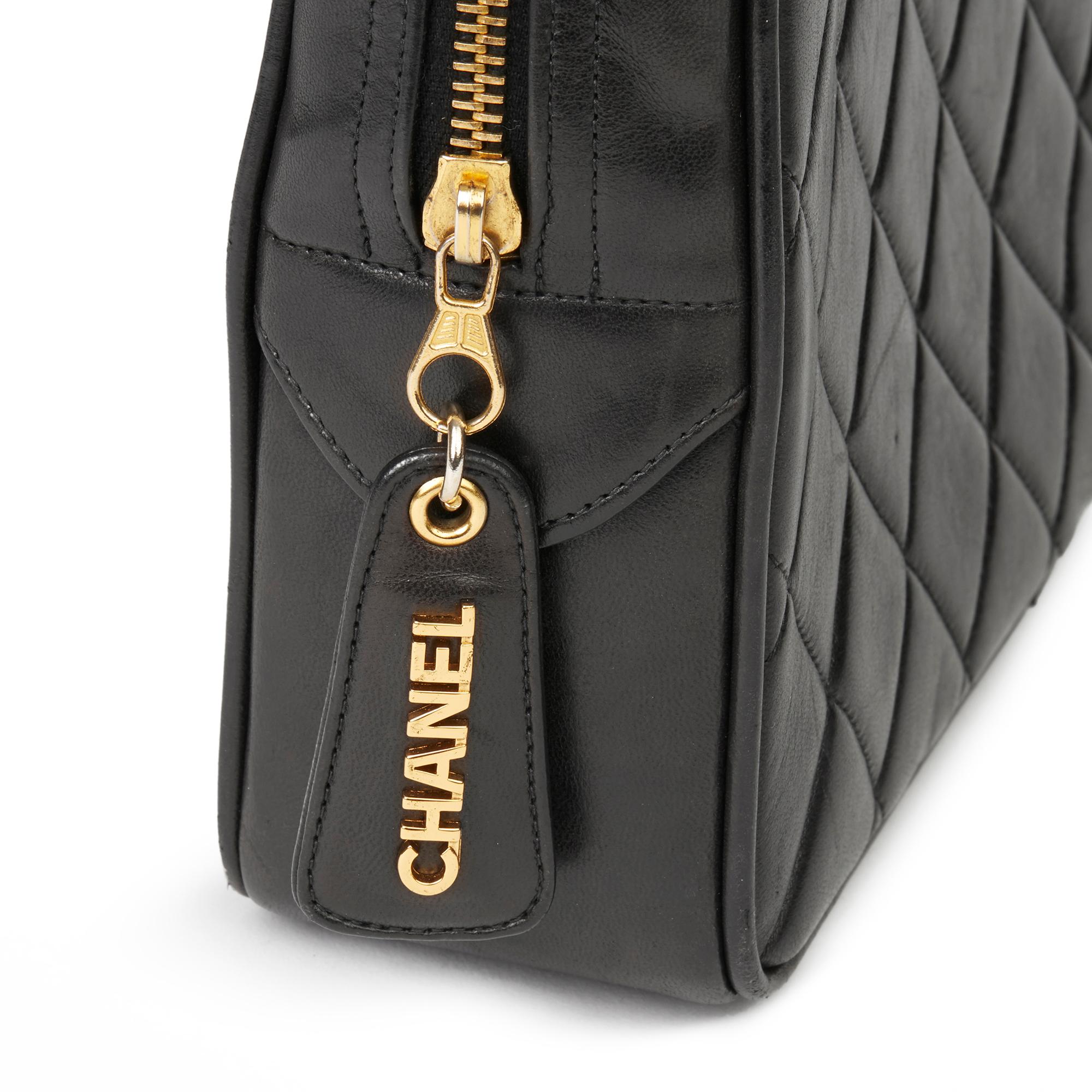 1994 Chanel Black Quilted Lambskin Vintage Timeless Shoulder Bag  3