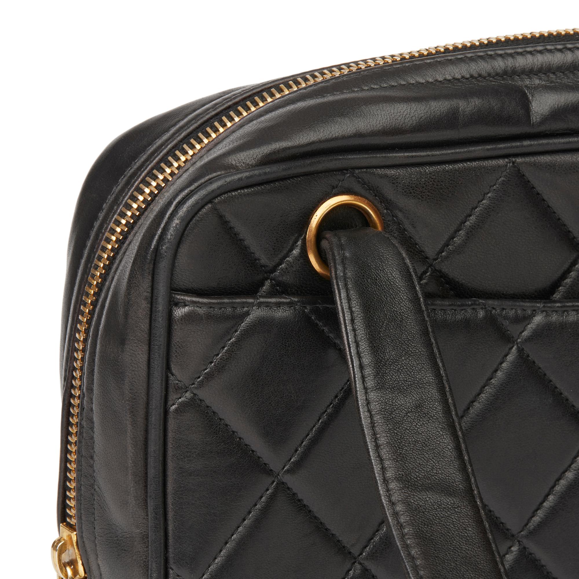 1994 Chanel Black Quilted Lambskin Vintage Timeless Shoulder Bag  4