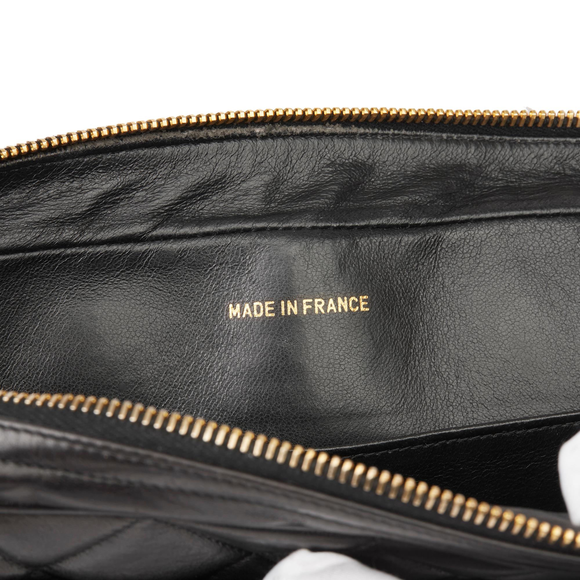 1994 Chanel Black Quilted Lambskin Vintage Timeless Shoulder Bag  5