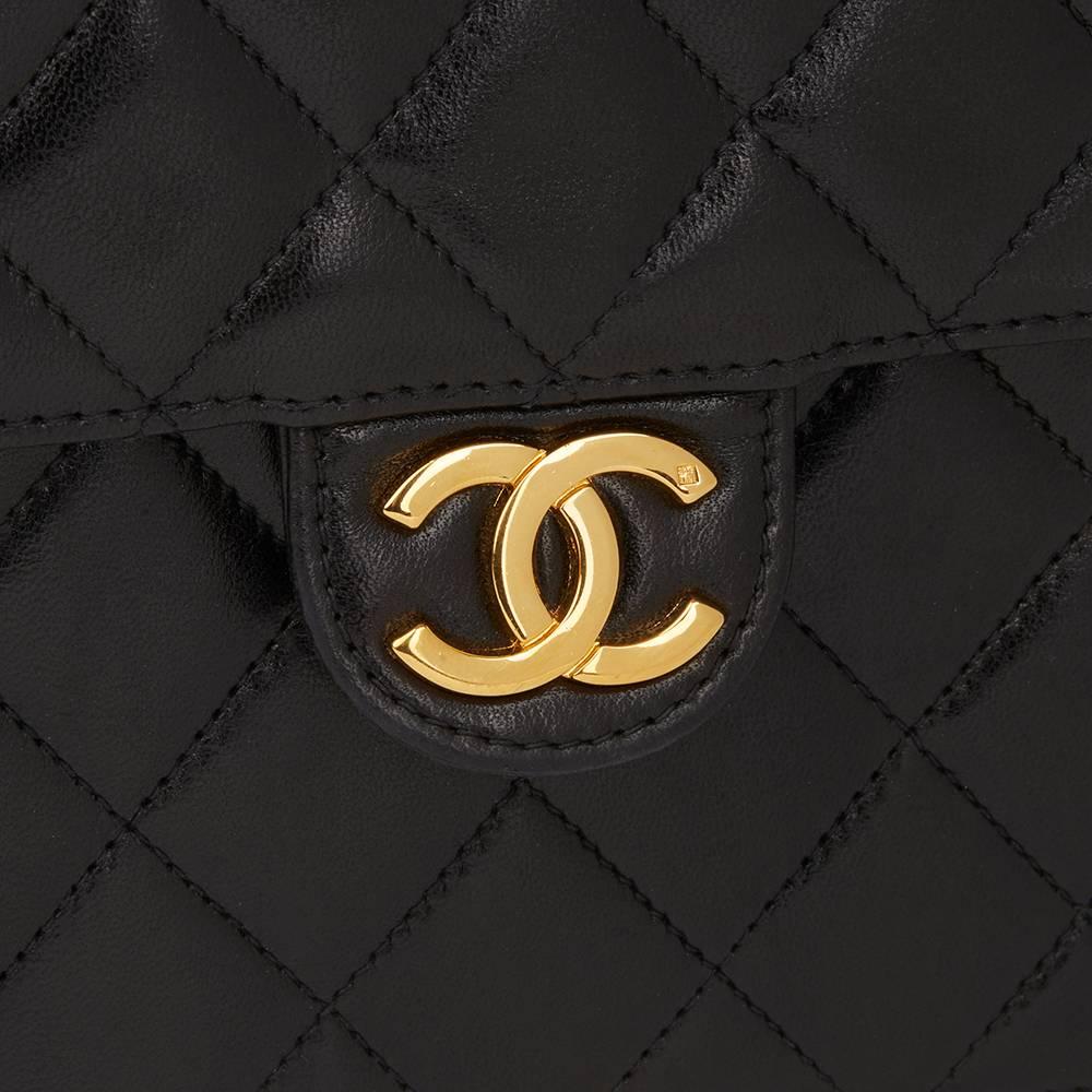 Women's 1994 Chanel Black Quilted Medium Vintage Classic Single Flap Bag