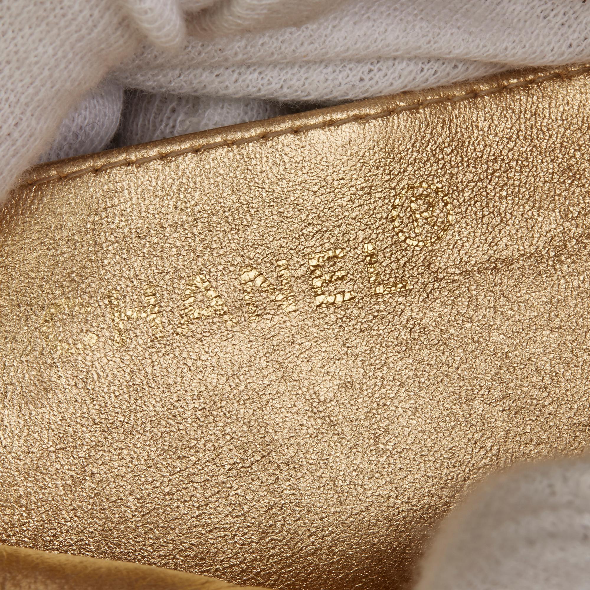 1994 Chanel Gold Metallic Lambskin Vintage Mini Flap Bag 4
