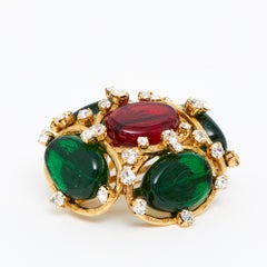 1994 Chanel Haute Couture Broche Gripoix Glass Fancy Pearls Brooch Pendant