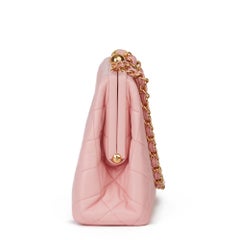 1994 Chanel Pink Quilted Lambskin Vintage Timeless Frame Bag