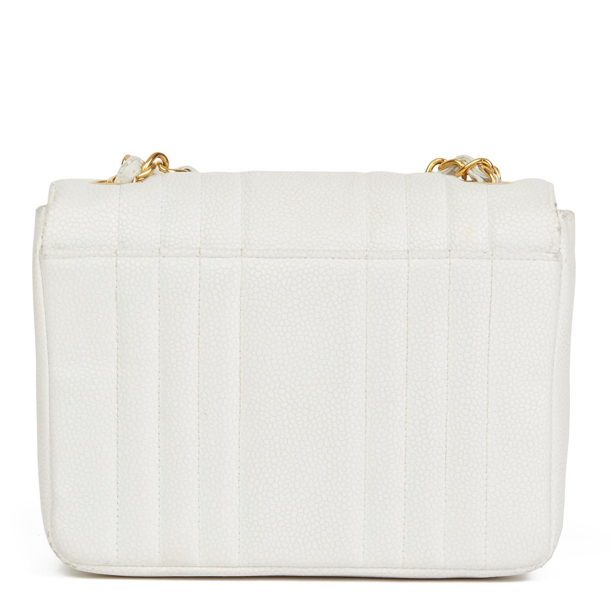 chanel white mini flap bag