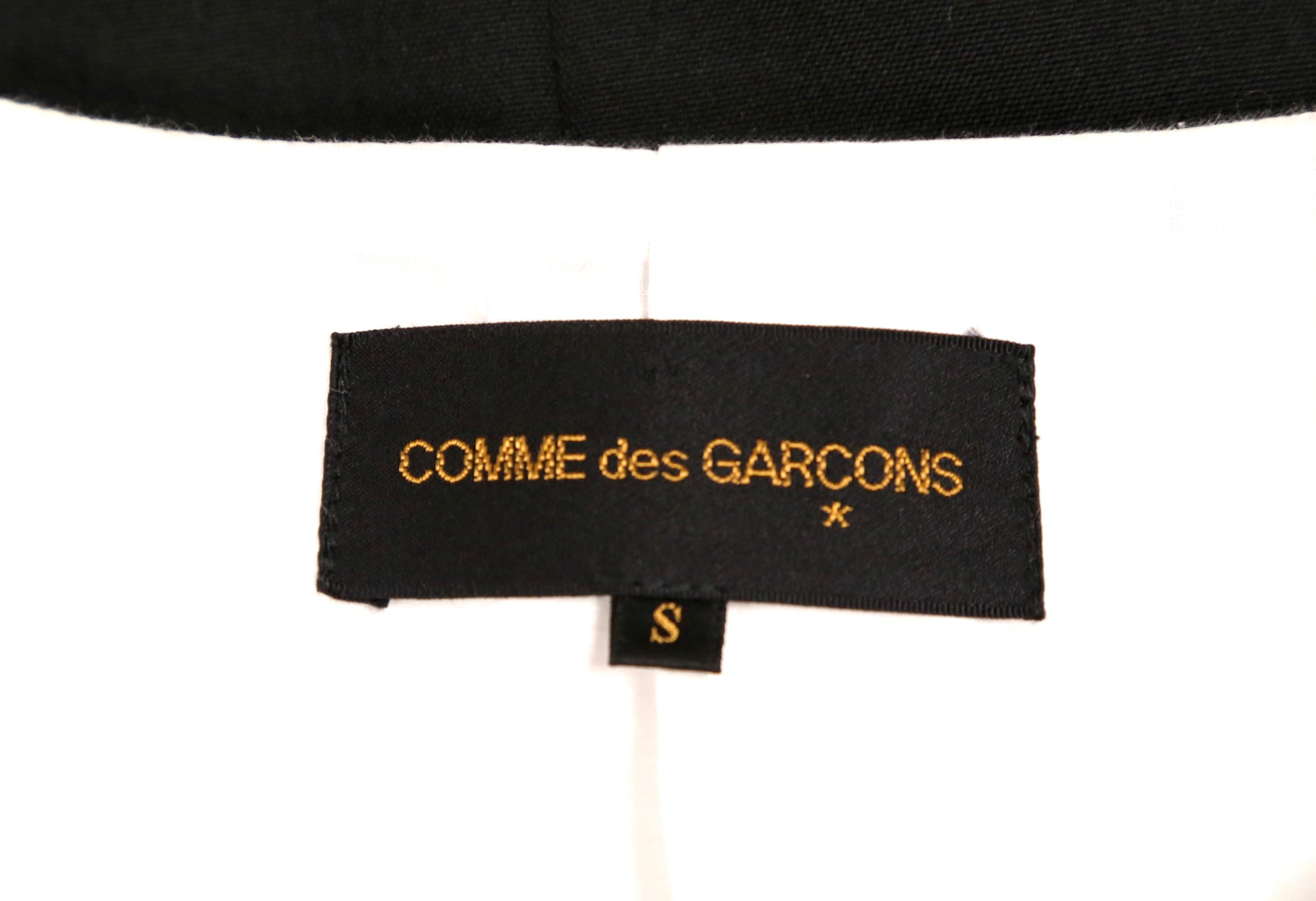 1994 COMME DES GARCONS black wool menswear dress with ruffles 2