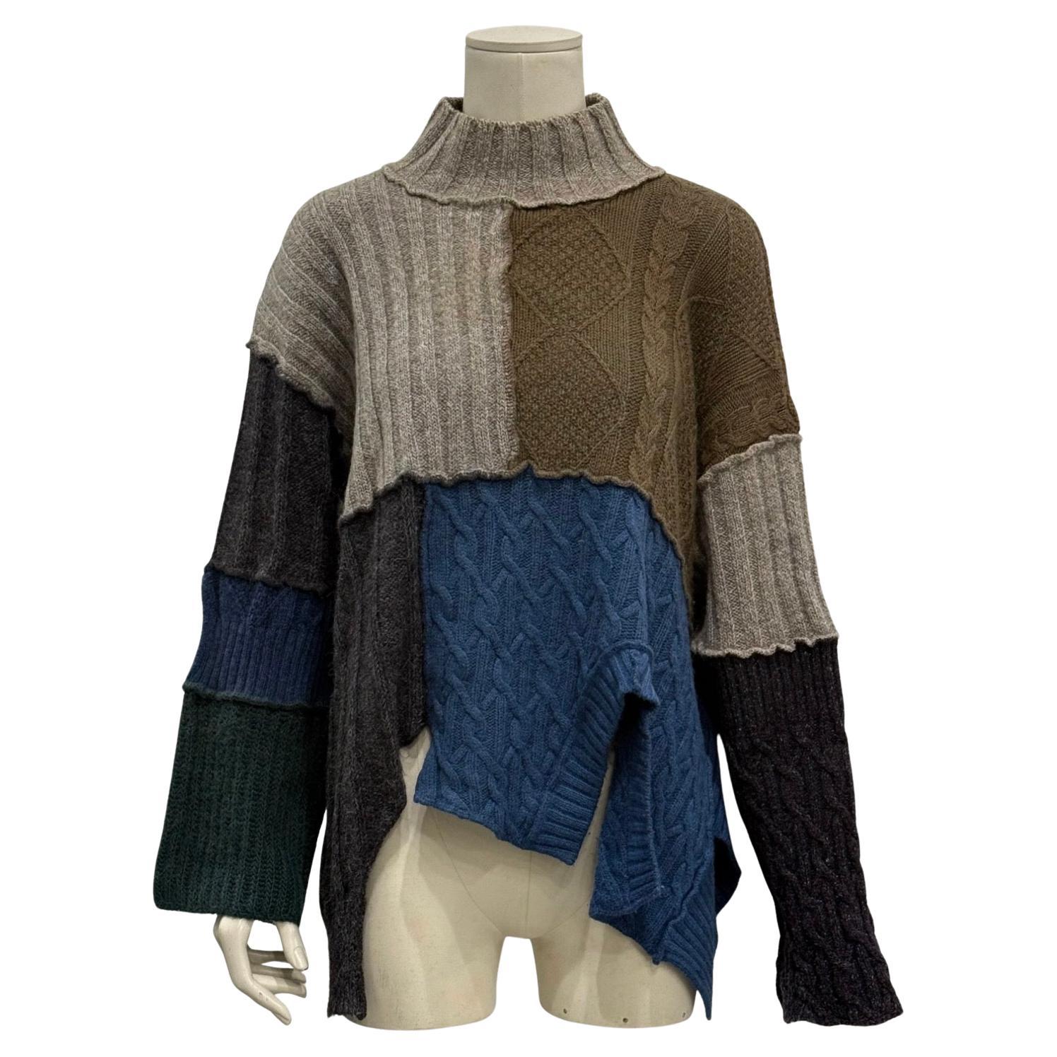 1994 Dolce & Gabbana “Le Maglie” runway patchwork reconstructed knit cardigan