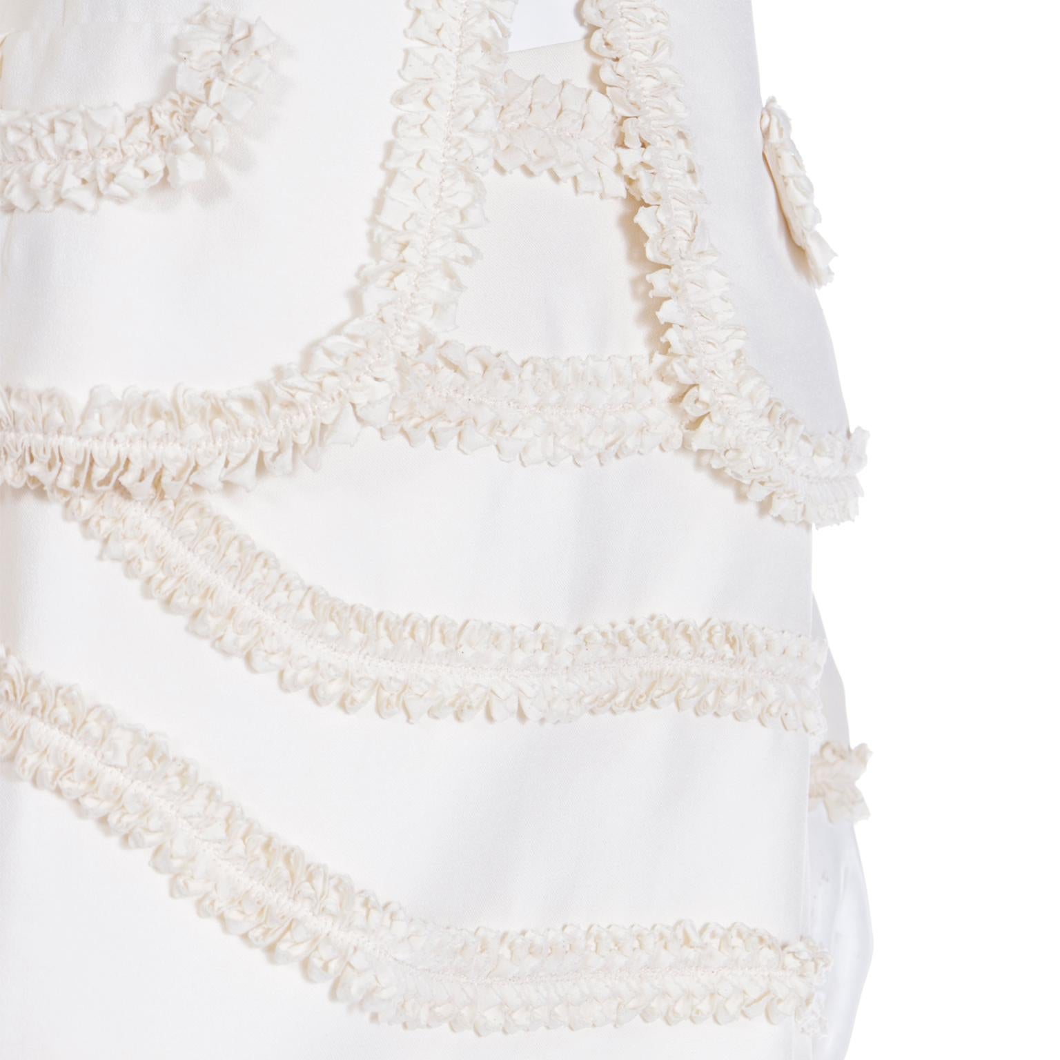 1994 Franco Moschino Nature Friendly Garment Ensemble jupe et veste crème et ivoire 2