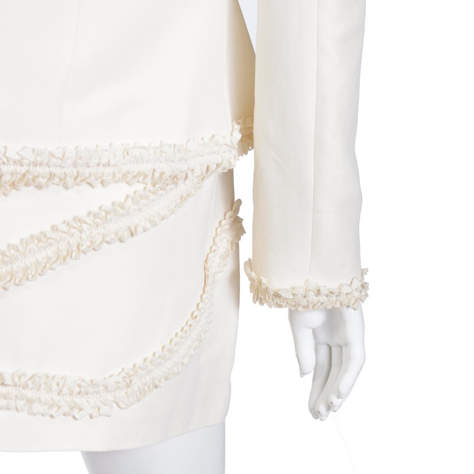 1994 Franco Moschino Nature Friendly Garment Ensemble jupe et veste crème et ivoire 4