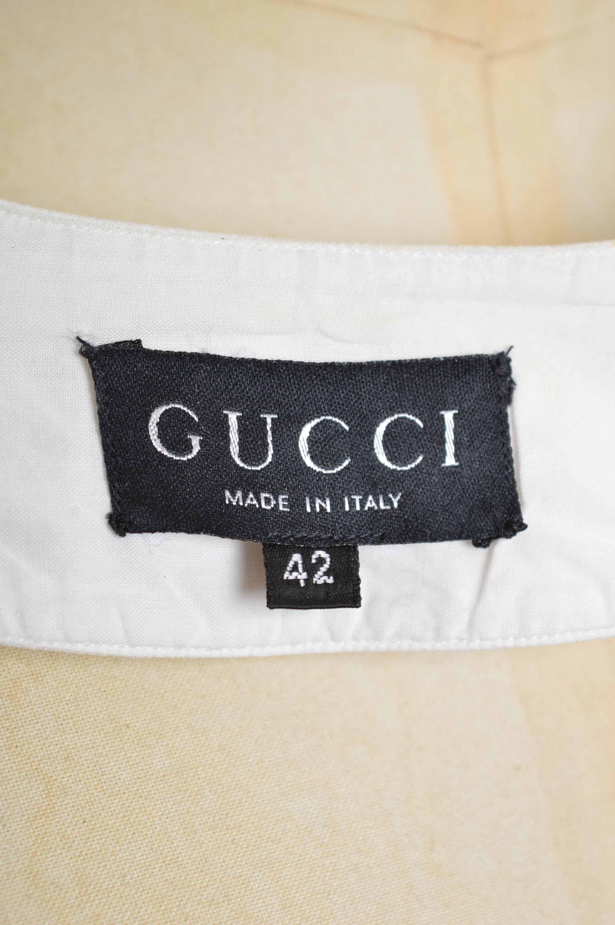 1994 Gucci by Tom Ford Sexy backless White Tuxedo waistcoat - Shirt For Sale 6