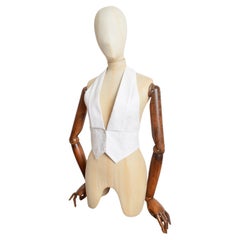 1994 Gucci by Tom Ford Sexy backless White Tuxedo waistcoat - Shirt