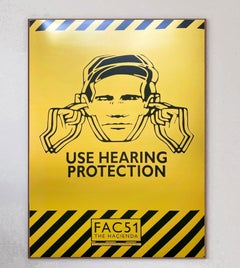 1994 Hacienda - FAC 51 - Use Hearing Protection Original Vintage Poster