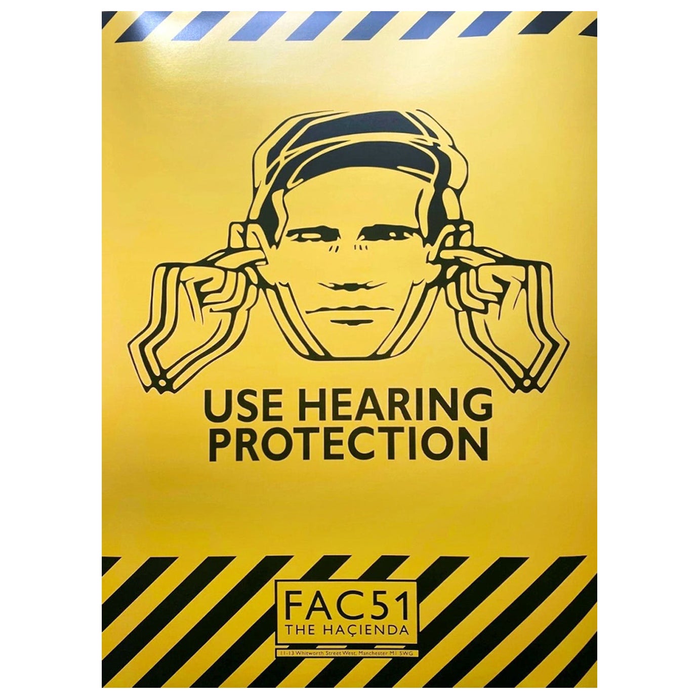 1994 Hacienda - FAC 51 - Usa le protezioni per l
udito Poster originale d
epoca in vendita