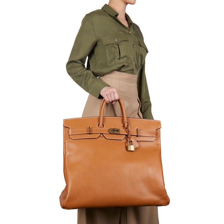 HERMES Natural Ardennes Leather Birkin Bag - Manal Fatma Bags