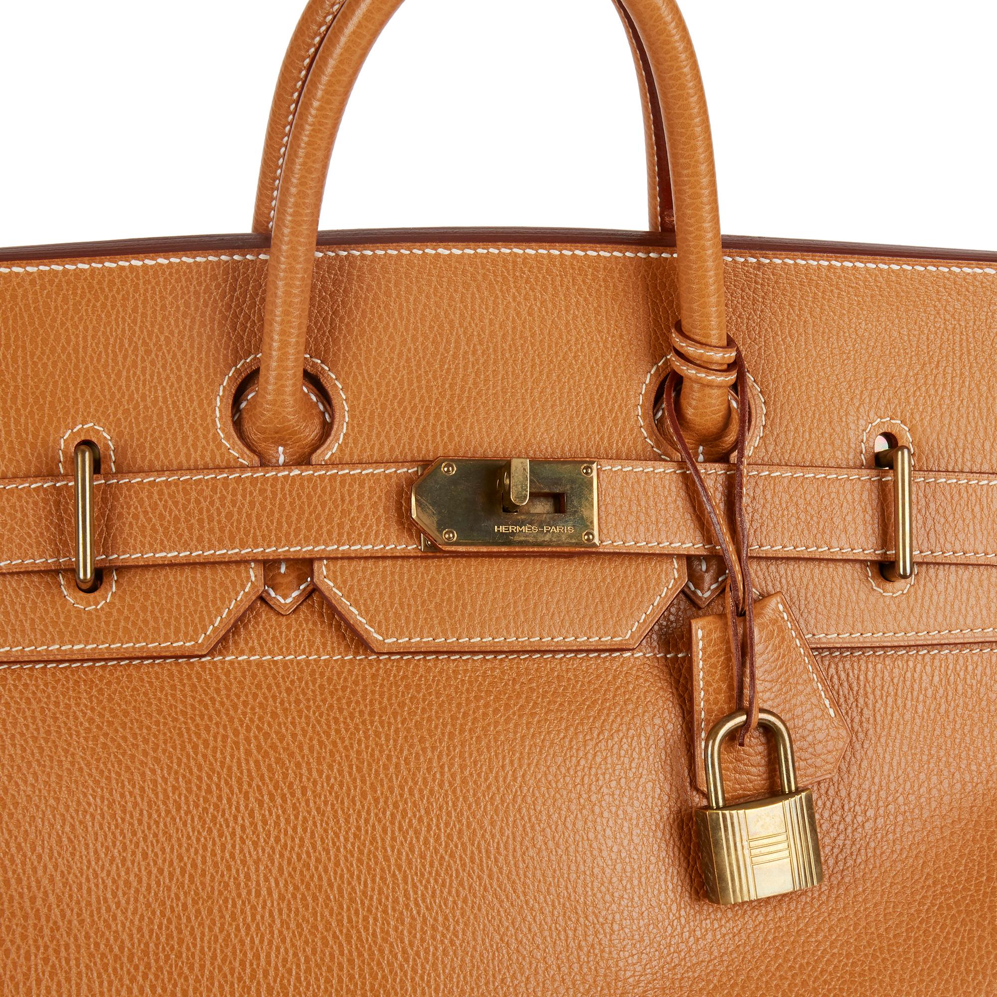 1994 Hermès Natural Ardennes Leather Vintage Birkin 50cm HAC In Good Condition In Bishop's Stortford, Hertfordshire