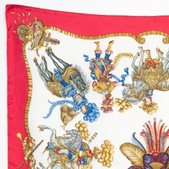 Hermes Les Fetes du Roi Soleil by M Duchene Silk Scarf