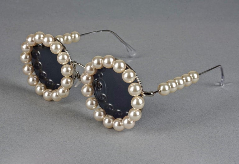 1994 Iconic CHANEL Pearl Round Sunglasses For Sale at 1stDibs  vintage  chanel pearl sunglasses, chanel pearl glasses, chanel pearl sunglasses round