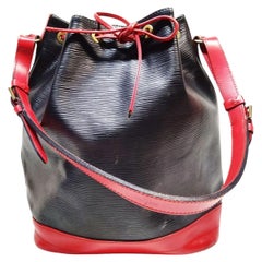 1994 Louis Vuitton Black and Red Epi Leather Shoulder Bag