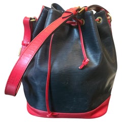 1994 Louis Vuitton Black and Red Epi Leather Shoulder Bag