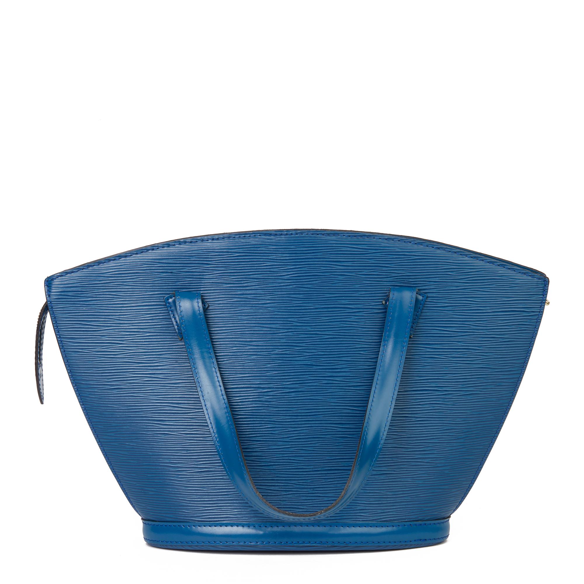 1994 Louis Vuitton Blau Epi Leder Vintage Saint Jacques PM Damen