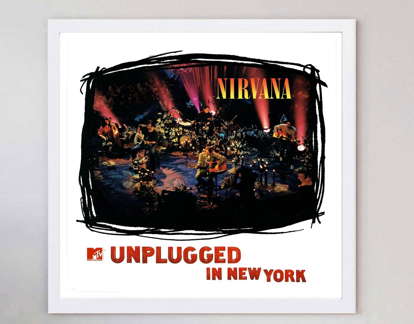 Affiche vintage originale Nirvana- MTV Unplugged in New York, 1994 Bon état - En vente à Winchester, GB