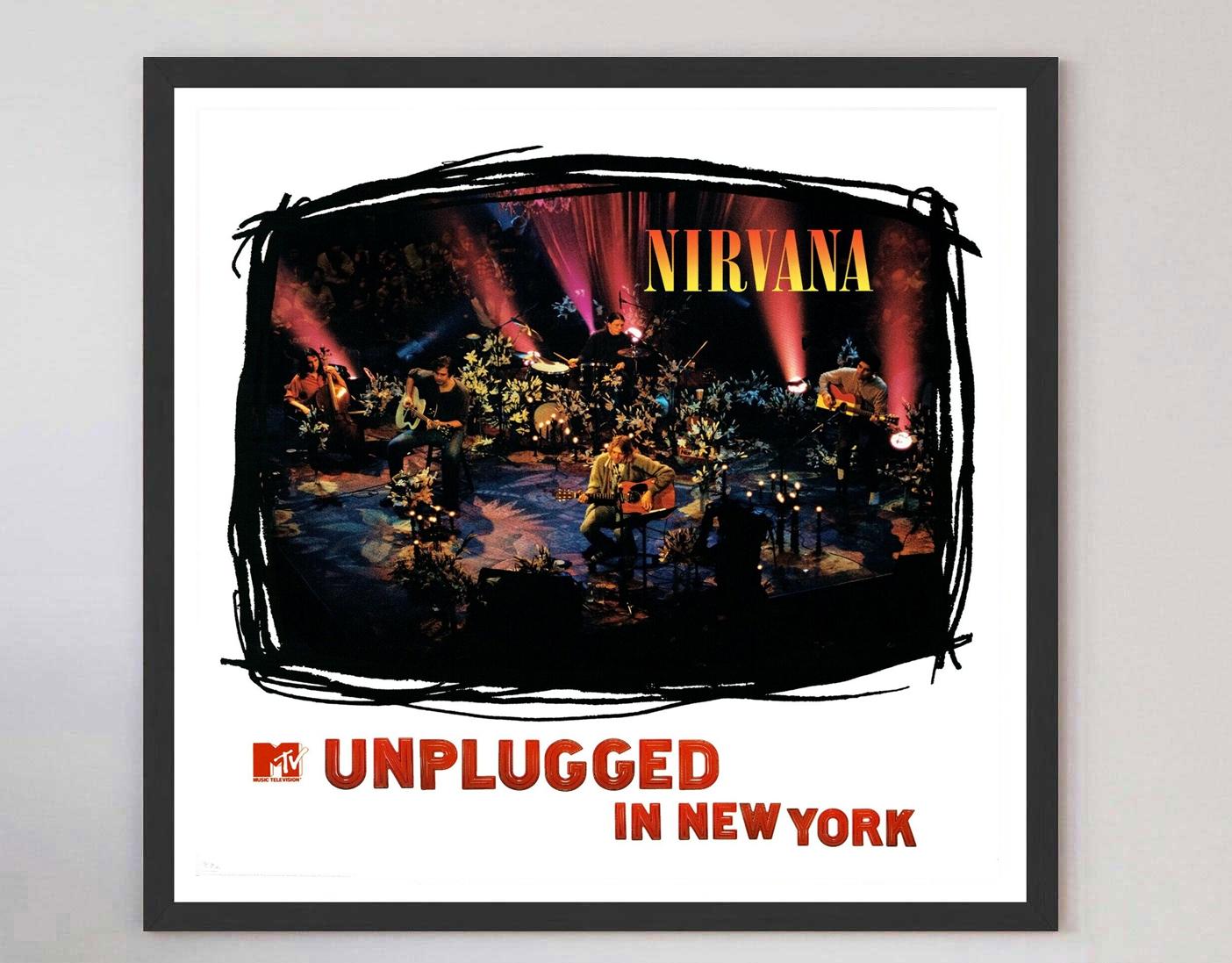 Fin du 20e siècle Affiche vintage originale Nirvana- MTV Unplugged in New York, 1994 en vente
