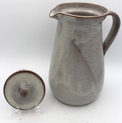 1994 North Carolina Sid Luck Large Pottery Lidded Pitcher